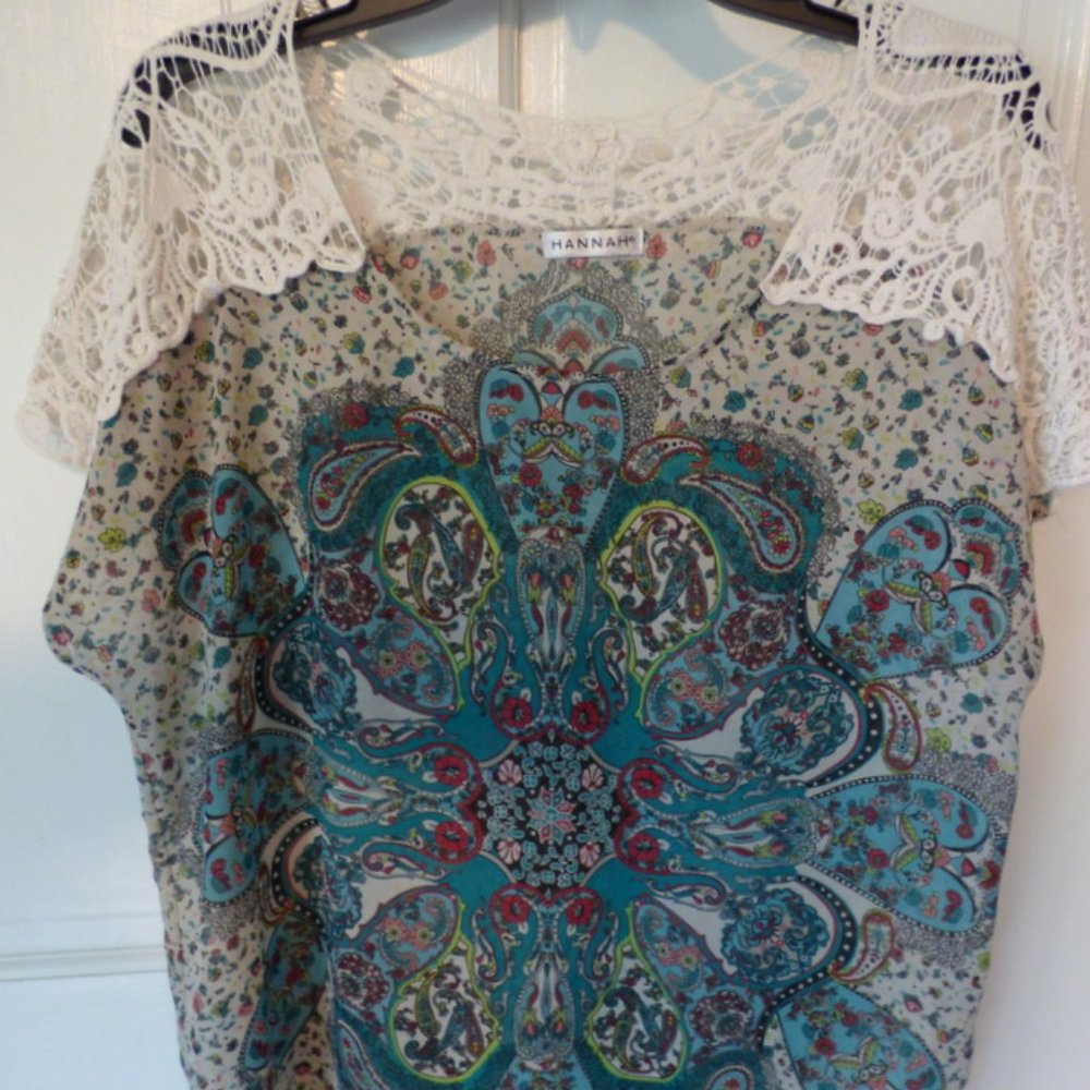 Sheer and Crochet Blouse